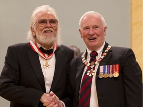 Ronald (Ronnie) Hawkins was made an honourary Officer of the Order of Canada. he received his award from Gov.-Gen. David Johnston at a ceremony at Rideau Hall on Wednesday. 
Pat McGrath/OTTAWA CITIZEN