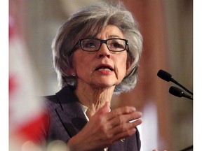 Beverly McLachlin, Chief Justice of the Supreme Court of Canada, delivers a speech in Ottawa, Tuesday, February 5, 2013. McLachlin insisted Friday there was nothing wrong with how she and her office consulted with the federal government regarding a presumptive nominee to the high court's ranks.