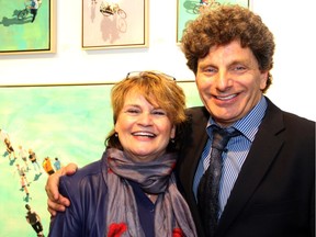 Candlelighters board chair Joan Highet and Lawrence Greenspon at the Spring Blooms fundraiser.