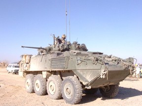 A LAV-lll light armoured vehicle used by the Canadians in Kandahar, Afghanistan.