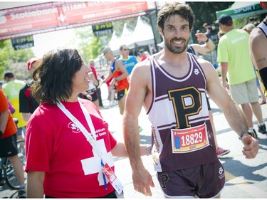 Eric Noel was the first to finish the 1/2 marathon at Ottawa Race Weekend Sunday May 25, 2014.