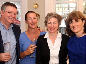 From left, Don Hall, Carolyn Mackenzie, Micheline Laflamme and Martha Hall at the inaugural Appetites for Advocacy event held Wednesday, May 21, 2014, in the Glebe. (Caroline Phillips / Ottawa Citizen)