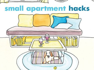 Small Apartment Hacks: 101 Ingenious DIY Solutions for Living, Organizing and Entertaining, by Jenna Mahoney.