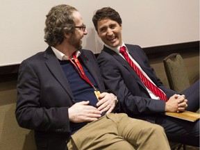 Longtime friends Gerald Butts (left) and Justin Trudeau.