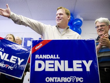 John Baird, Canada's Minister of Foreign Affairs and Member of Parliament for Ottawa West-Nepean was a guest of Randall Denley, Ontario PC candidate for Ottawa West-Nepean at a rally at his campaign office Saturday May 24, 2014.