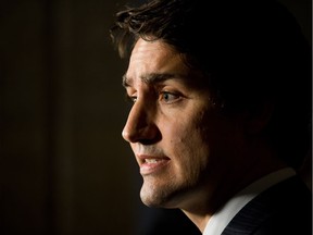 Liberal leader Justin Trudeau talks in the House of Commons in May 2014. Trudeau is being attacked by a pro-life group for speaking at a Catholic school.