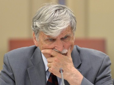 Liberal Sen. Romeo Dallaire, best known in Canada as the former commander of the UN's ill-fated peacekeeping mission in Rwanda, is seen at Senate caucus in Ottawa on Wednesday, May 28, 2014.
