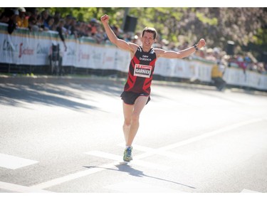 Louis-Philippe Garnier was happy to finish the marathon Sunday May 25, 2014 at Ottawa Race Weekend.