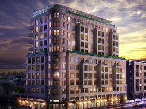 Many nearby residents want this 12-storey building by Toronto�s Mizrahi Developments to be built at Wellington Street and Island Park Drive. However, the proposed structure is three storeys higher than the area�s community design plan calls for on the site. (Note: this is not the revised design).