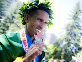 Yemane Tsegay completed the fastest marathon ever on Canadian soil on Sunday, running away from the field and running to victory in the Scotiabank Ottawa Marathon.