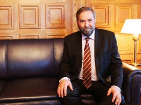 NDP leader Tom Mulcair says if he wins the next election, he won't raise personal taxes - and won't appoint senators.