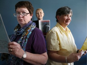 Literacy groups, including the Canadian Literacy and Learning Network, are facing a loss of funding. From left: Chris Harwood, president and CEO; Lindsay Kennedy and Pat Sample.