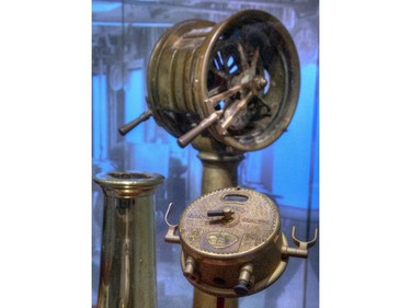 Submarine detection indicator recovered from  the 'Empress of Ireland' on exhibit at the Canadian Museum of History.