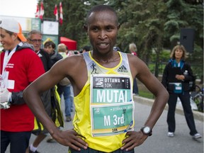 Geoffrey Mutai of Kenya   is one of the favourites in the 10K race Saturday. Ashley Fraser/Ottawa Citizen.