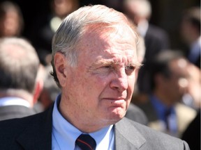 OTTAWA,May15/2008--Former prime Minister Paul Martin came to the Remembrance Service of Arthur Kroeger held at the Christ Church Cathedral in Ottawa-. Photo By Bruno Schlumberger /CanWest NewsServices/assgt number 89997