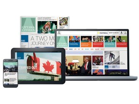 The Ottawa Citizen Reimagined platforms include print, tablet and mobile apps with a new OttawaCitizen.com website.