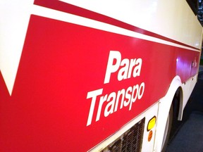 Photo of Paratranspo bus for stock use. Blair Crawford / Ottawa Citizen ORG XMIT: POS1305160731505491