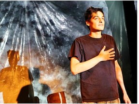 The one-man play huff is a darkly comic, brutally honest and explicit: suitable for mature audiences only, wry look at an Ontario First Nations family as they cope with a tragedy, and the traditional and modern effects on their existence, brought forth by actor and writer Cliff Cardinal son of actor Tantoo Cardinal.