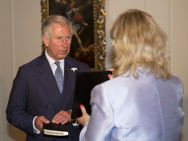 Prince Charles is sworn in as a member of the Privy Council in Halifax on Sunday, May 18, 2014. The Royal couple begin a four-day tour of Canada.