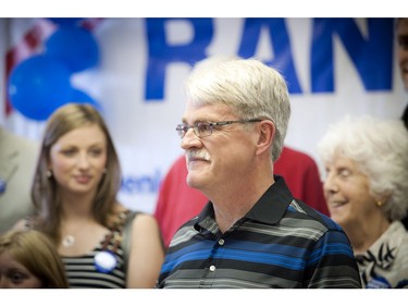 Randall Denley, Ontario PC candidate for Ottawa West-Nepean held a rally at his campaign office Saturday May 24, 2014.