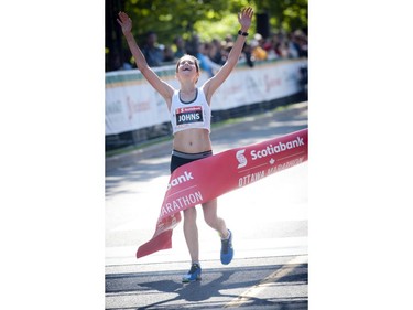 Rhiannon Johns was the top Canadian female to finish the marathon at Ottawa Race Weekend Sunday May 25, 2014.
