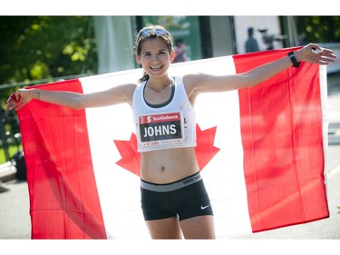 Rhiannon Johns was the top Canadian female to finish the marathon at Ottawa Race Weekend Sunday May 25, 2014.