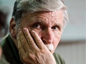 YAMBIO, SOUTH SUDAN: APRIL 7, 2012 -- Retired General,  Senator Romeo Dallaire in Yambio  South Sudan April 7, 2012 working on his documentary on child protection helping to protect child soldiers with his NGO, Child Soldier Initiative and White Pine Pictures of Toronto. HANDOUT: WHITE PINE PICTURES ORG XMIT: POS1304271639486228