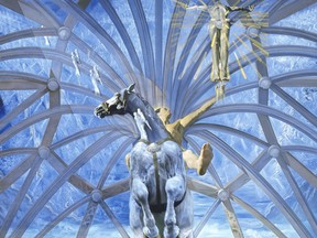 A detail from Santiago el Grande, by Salvador Dali, a spectacular part of the exhibition Masterworks of the Beaverbrook Art Gallery. The touring exhibition will not be coming to the National Gallery.