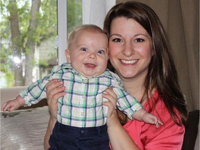 Vanessa Ettinger (with four-month-old Gabriel) says they were told by a ByWard Market restaurant patron they weren't welcome because of the baby's babbling.