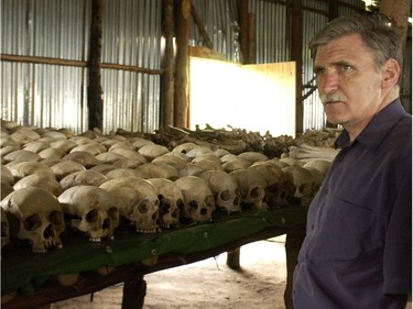 In the film, Shake Hands With The Devil: The Journey of Roméo Dallaire, the retired soldier revisits Rwanda massacre sites, hoping to overcome world indifference.