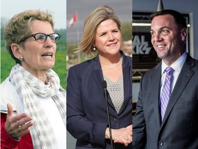 Kathleen Wynne, Andrea Horwath and Tim Hudak