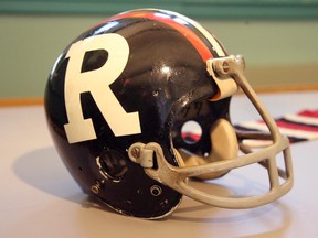 Ottawa Rough Riders helmet #77 worn by Tony Gabriel (Ottawa '75-'81).