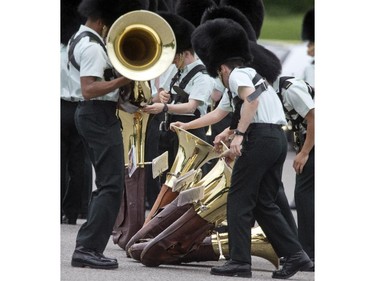 The Ceremonial Guard rehearse at Carleton University June 6 2014. The Ceremonial Guard will start summer performances on Parliament Hill June 24.