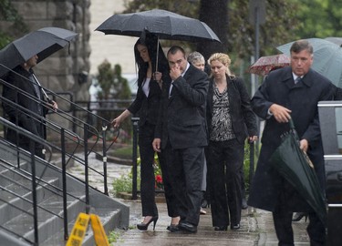 Danny Volpi, father of Brandon Volpi, arrives at St. Anthony's Church in Ottawa before his son's funeral on Friday, June 13, 2014. Volpi, a student at St. Patrick's High School was killed in a stabbing during his prom night in downtown Ottawa.