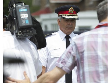 Ottawa police chief Charles Bordeleau spoke to media following the incident. Two Ottawa police tactical officers and three paramedics have been injured in a joint-training exercise with the RCMP that was being conducted Wednesday morning on March Road in Kanata