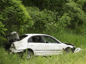 A three-year-old boy was critically injured and two women hurt in this single car crash on Highway 416 Thursday afternoon.