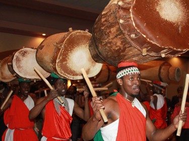 Africa Day took place at St. Elias Centre May 27. Here, drummers perform. Photograph by Ulle Baum