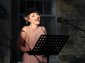 Ania Hejnar, soprano, performs at the 19th Annual Garden Party for Opera Lyra Ottawa, held Wednesday, June 18, 2014, at the residence of the Italian ambassador.