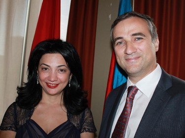 Azerbaijani Ambassador Farid Shafijev and his wife, Ulkar Shafijeva, hosted a national day reception at the Westin Hotel May 27.