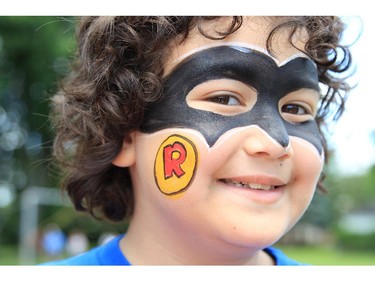 Boy Wonder Diego Cardona, 8, at Saturday's Festival de la St-Jean, at Centre Richelieu in Vanier.