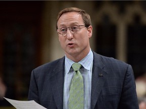 Justice Minister Peter MacKay stands during question period in the House of Commons on Parliament Hill in Ottawa on Monday, June 16, 2014. THE CANADIAN PRESS/Sean Kilpatrick