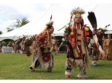 Dancers perform at the Summer Soltice Aboriginal Festival at Vincent Massey Park on Saturday.