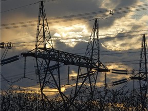 Power lines lead away from the Darlington Nuclear Power Plant in 2011.