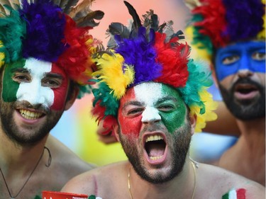MANAUS, BRAZIL - JUNE 14:  Italy fans show support prior to the 2014 FIFA World Cup Brazil Group D match between England and Italy at Arena Amazonia on June 14, 2014 in Manaus, Brazil.