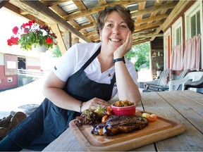 At Ferme Brylee, Near Thurso, Quebec, owners Brian Maloney and his partner Lise Villeneuve serve their grass-fed beef Argentine-style for guests. (Photo by Wayne Cuddington/ Ottawa Citizen)