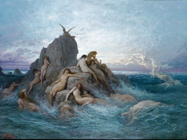 From-    Endemann- Kirstin -ott- To-      Photo -ott- Subject- ARTS Sent-    Monday- June 02- 2014 12-23 PM  Gustave Dor�- Oceanids or Naiads of the Sea- c. 1878 Oil on canvas- 127 � 185.4 cm Lawrence B. Berenson For endemann   Ottawa Citizen Photo Email
