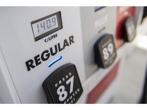 Gas prices hit 140.9 at a gas stations around the city, including this one on Heron Road near Bank Street in Ottawa on Sunday, June 15, 2014. Justin Tang/Ottawa Citizen