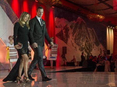 Senators captain Jason Spezza and his wife Jennifer are introduced at the Sens Soiree at the Hilton Lac Leamy in Gatineau on Saturday, January 25, 2014. The annual event, this year with a Sochi Olympics theme, is held by the Sens Foundation in support of youth mental health and outdoor community rink construction.