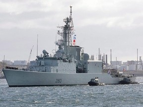 This filing photo shows HMCS Iroquois arriving in Halifax on Oct. 23, 2008. THE CANADIAN PRESS/Andrew Vaughan