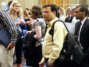 Hundreds of job seekers showed up at a high-tech job fair in Kanata on Thursday.